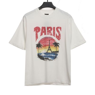 Balenciage Sunset Beach Tower T-Shirts White 01