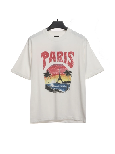 Balenciaga Sunset Beach Tower T-Shirts White 01