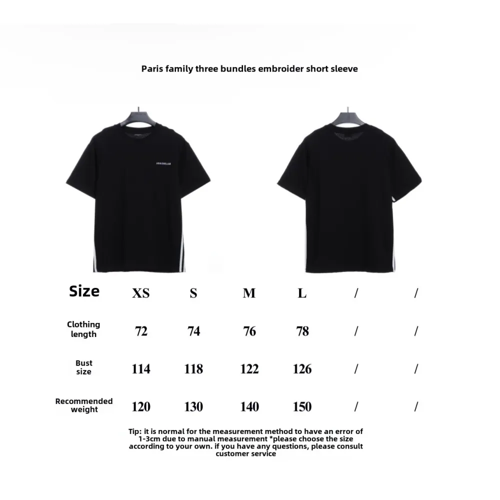 Balenciaga three strap embroidered T-Shirts 1