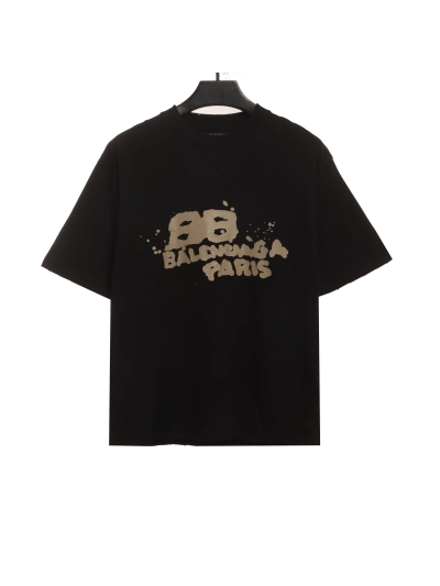 BalenciagaHAND DRAW Double B Graffiti T-Shirts 3 01