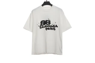 BalenciagaHAND DRAW Double B Graffiti T-Shirts 4 01
