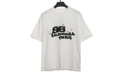 BalenciagaHAND DRAW Double B Graffiti T-Shirts 4 01