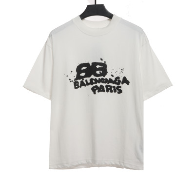 BalenciagaHAND DRAW Double B Graffiti T-Shirts 4 01