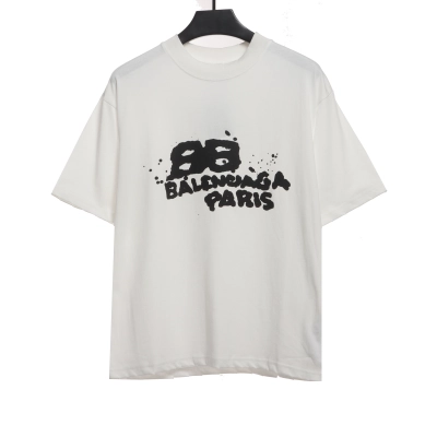 balenciagaHAND DRAW Double B Graffiti T-Shirts 4 01