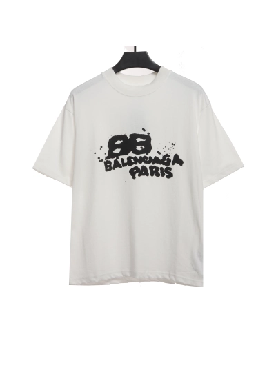 BalenciagaHAND DRAW Double B Graffiti T-Shirts 4 01