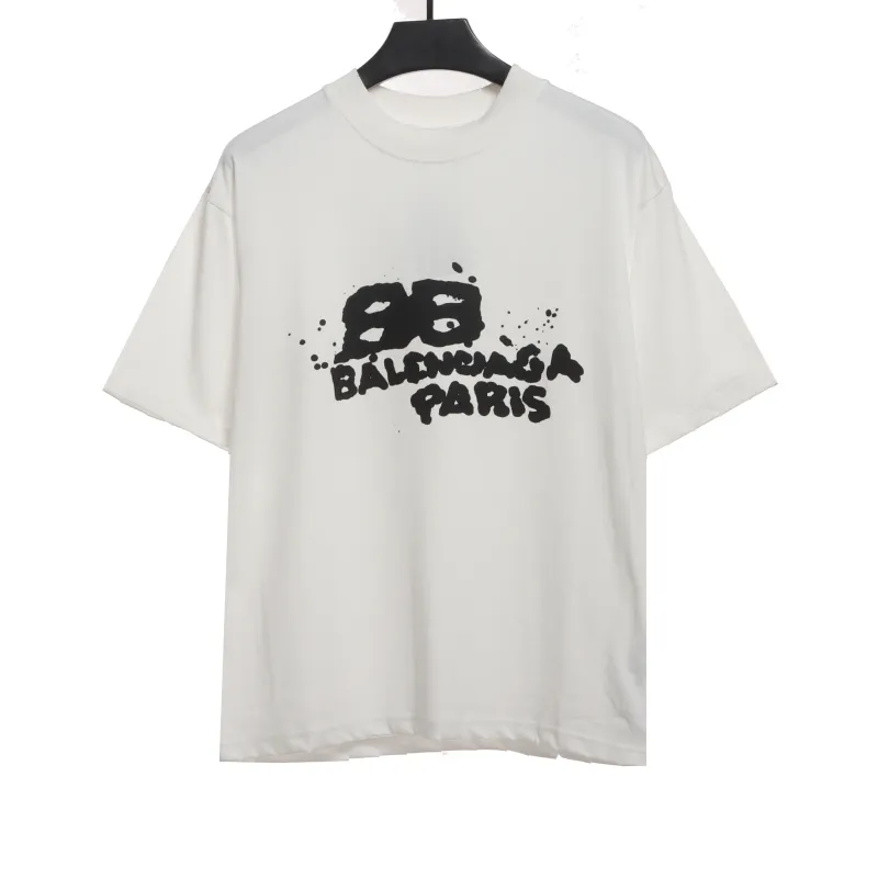  BalenciageHAND DRAW Double B Graffiti T-Shirts 4