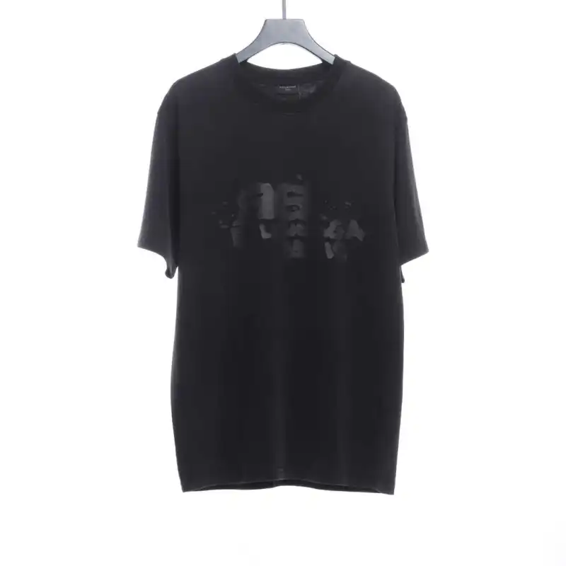  BalenciageHAND washed double B graffiti T-Shirts