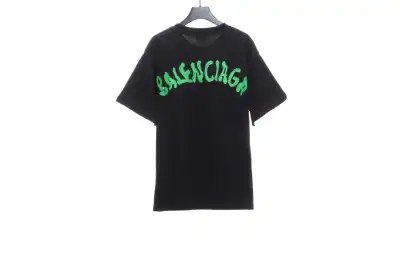 BalenciagaM logo LOGO embroidered T-Shirts 1 02