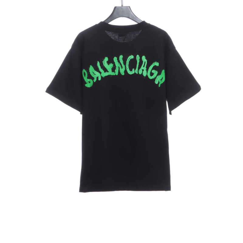  BalenciageM logo LOGO embroidered T-Shirts 1