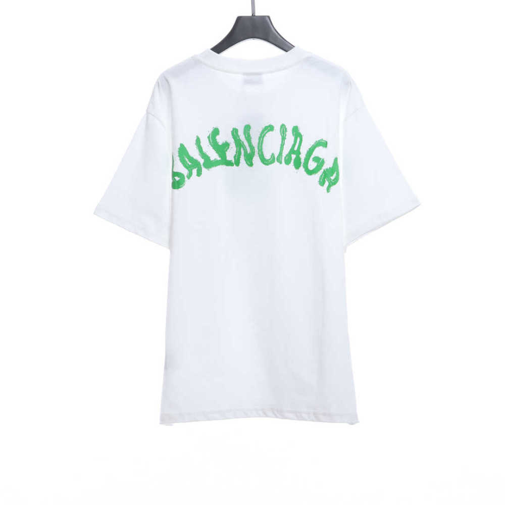  BalenciageM logo LOGO embroidered T-Shirts 2