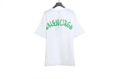 BalenciagaM logo LOGO embroidered T-Shirts 2 02
