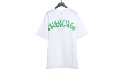 BalenciagaM logo LOGO embroidered T-Shirts 2 02