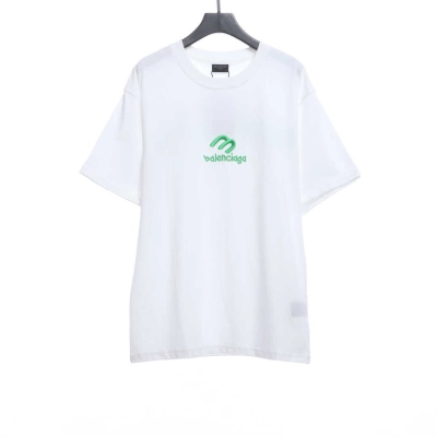 balenciagaM logo LOGO embroidered T-Shirts 2 01
