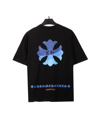 Chrome Hearts blue pocket Sanskrit print T-Shirts black 02