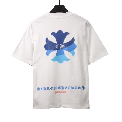 Chrome Hearts blue pocket Sanskrit print T-Shirts white 02