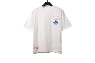 Chrome Hearts blue pocket Sanskrit print T-Shirts white 01
