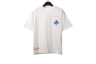 Chrome Hearts blue pocket Sanskrit print T-Shirts white 01