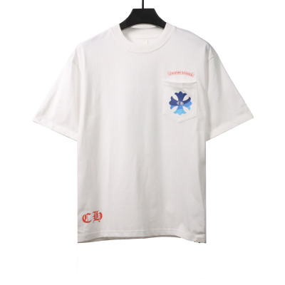  Chrome Hearts blue pocket Sanskrit print T-Shirts white 01