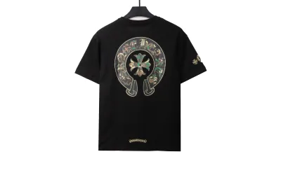 Chrome Hearts camouflage horseshoe print T-Shirts black 02