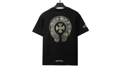 Chrome Hearts camouflage horseshoe print T-Shirts black 02
