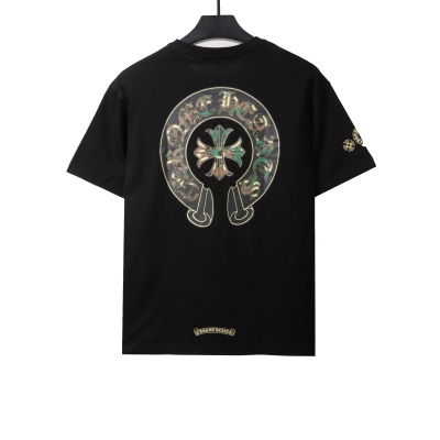 Chrome Hearts camouflage horseshoe print T-Shirts black 02