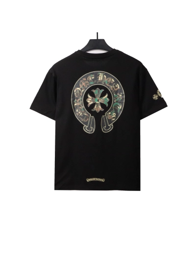 Chrome Hearts camouflage horseshoe print T-Shirts black 02