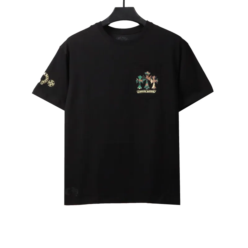  Chrome Hearts camouflage horseshoe print T-Shirts black