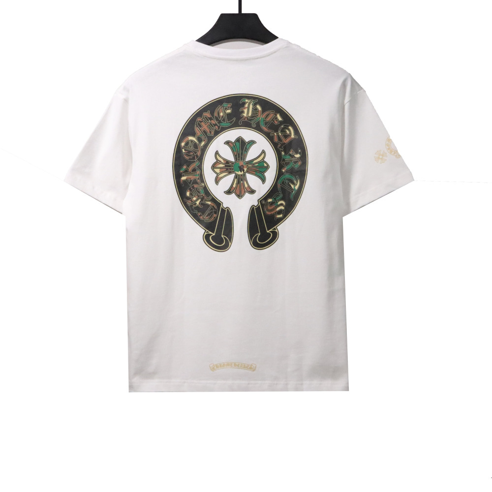 Chrome Hearts camouflage horseshoe print T-Shirts white