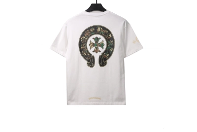 Chrome Hearts camouflage horseshoe print T-Shirts white 02