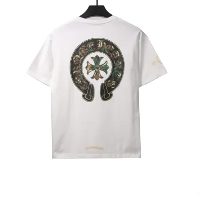  Chrome Hearts camouflage horseshoe print T-Shirts white 02