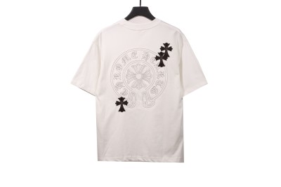 Chrome Hearts cross embroidery horseshoe patch T-Shirts 02