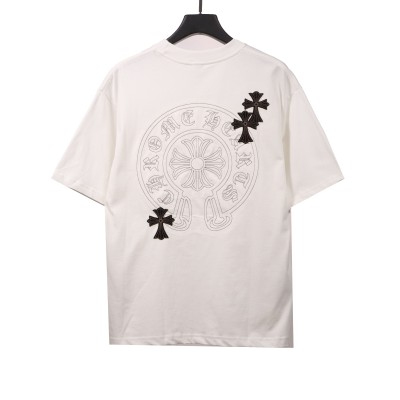  Chrome Hearts cross embroidery horseshoe patch T-Shirts 02