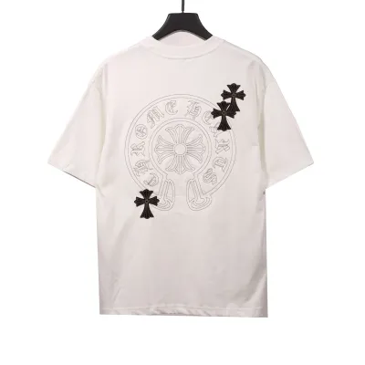  Chrome Hearts cross embroidery horseshoe patch T-Shirts 02