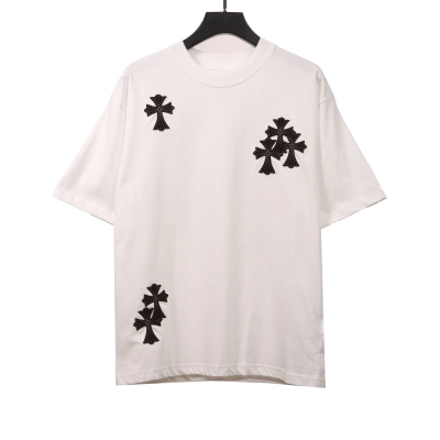 Chrome Hearts cross embroidery horseshoe patch T-Shirts 01
