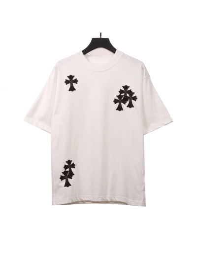 Chrome Hearts cross embroidery horseshoe patch T-Shirts 01