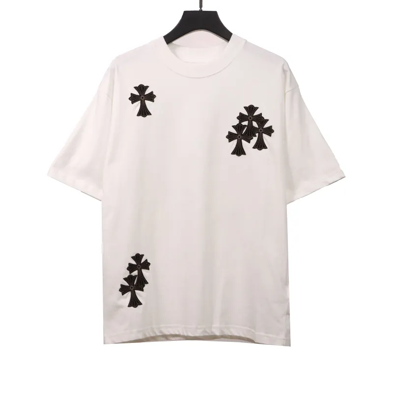  Chrome Hearts cross embroidery horseshoe patch T-Shirts