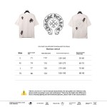 Chrome Hearts cross embroidery horseshoe patch T-Shirts
