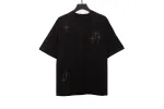 Chrome Hearts cross embroidery horseshoe patch T-Shirts black