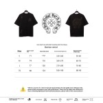  Chrome Hearts cross embroidery horseshoe patch T-Shirts black