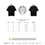  Chrome Hearts cross embroidery horseshoe patch T-Shirts black