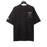  Chrome Hearts distressed washed Sanskrit cross T-Shirts black