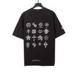  Chrome Hearts distressed washed Sanskrit cross T-Shirts black