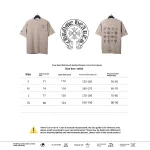  Chrome Hearts distressed washed Sanskrit cross T-Shirts gray