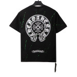  Chrome Hearts embellished horseshoe print T-Shirts  black