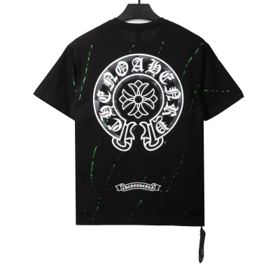 Chrome Hearts embellished horseshoe print T-Shirts  black 02