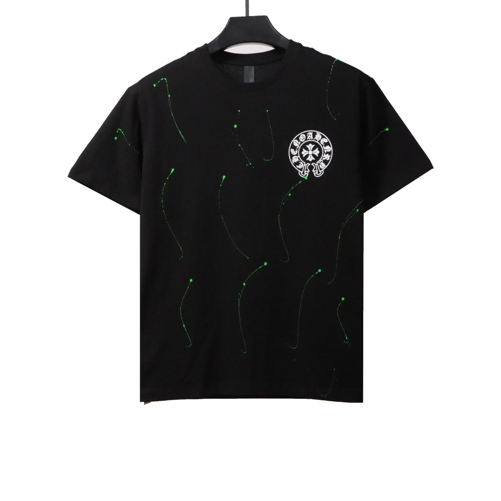 Chrome Hearts embellished horseshoe print T-Shirts  black