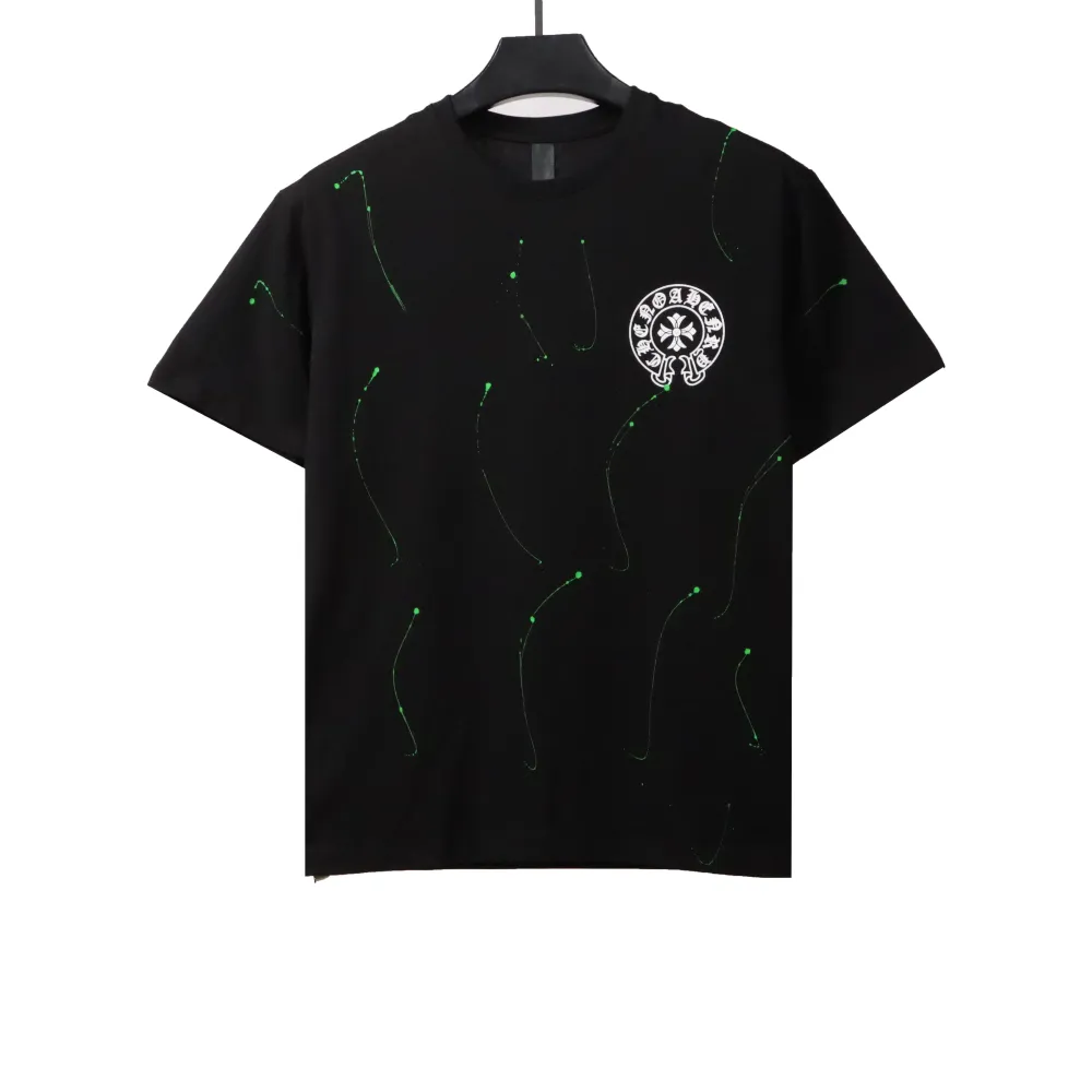 Chrome Hearts embellished horseshoe print T-Shirts  black