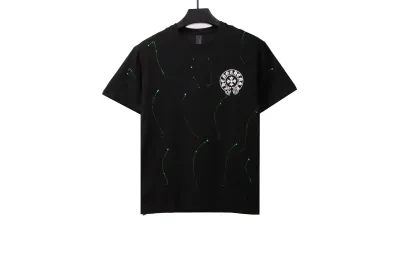 Chrome Hearts embellished horseshoe print T-Shirts  black 01
