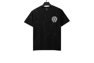 Chrome Hearts embellished horseshoe print T-Shirts  black 01