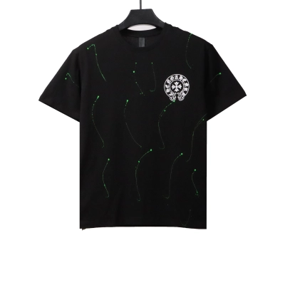 Chrome Hearts embellished horseshoe print T-Shirts  black 01